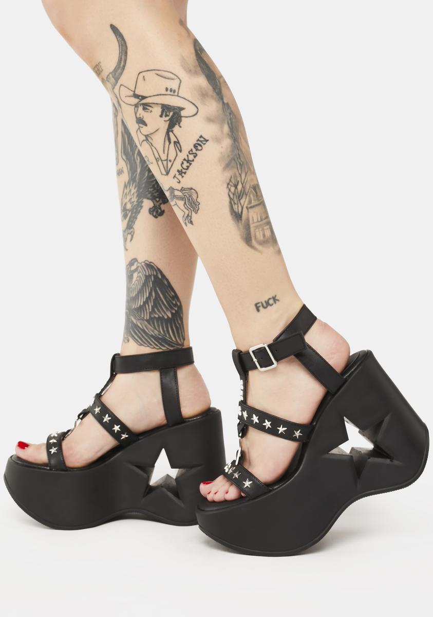 Dynamite-12 Platform Wedge Ankle Strap Sandal - Image 4