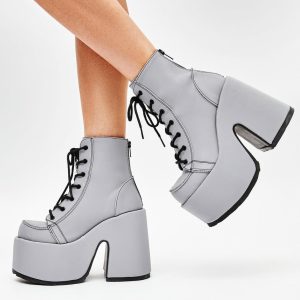 Camel-203 Platform Ankle Boots