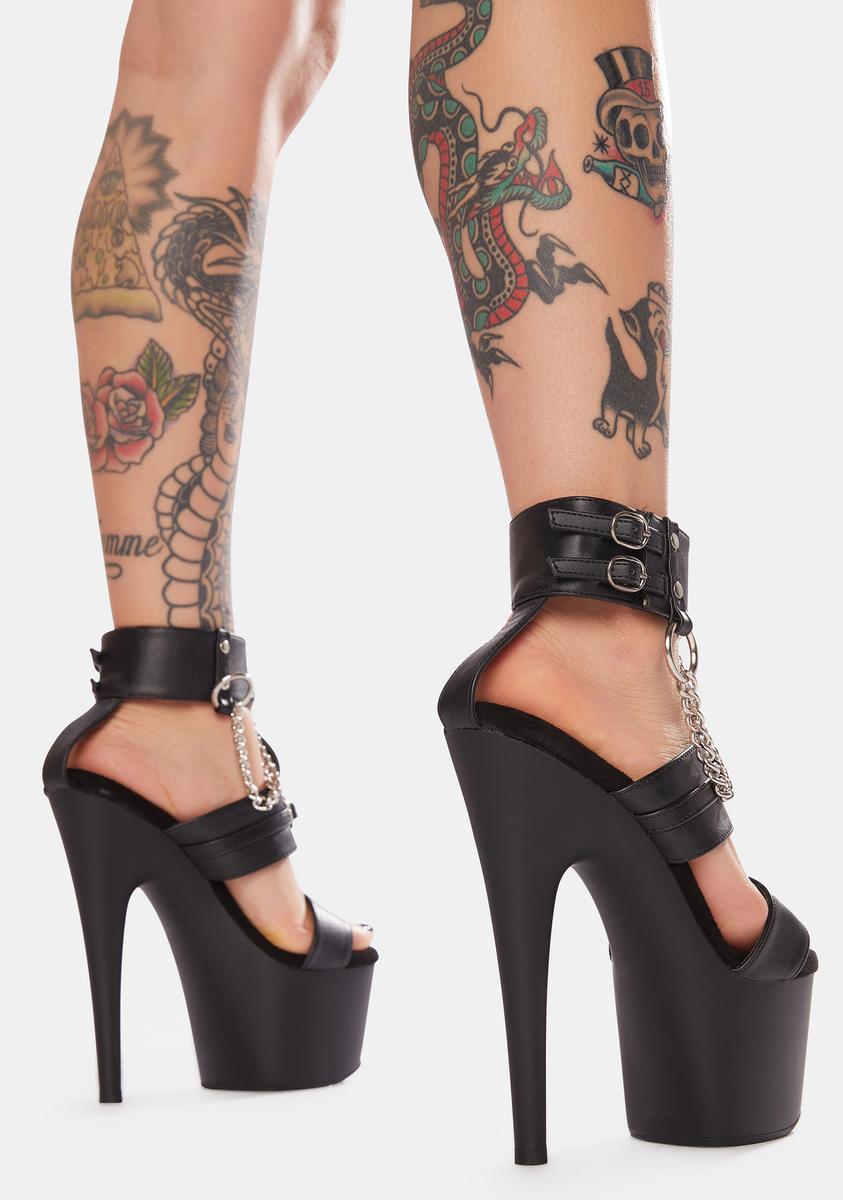 Adore-761 Platform Strappy Sandal-Black PU - Image 4