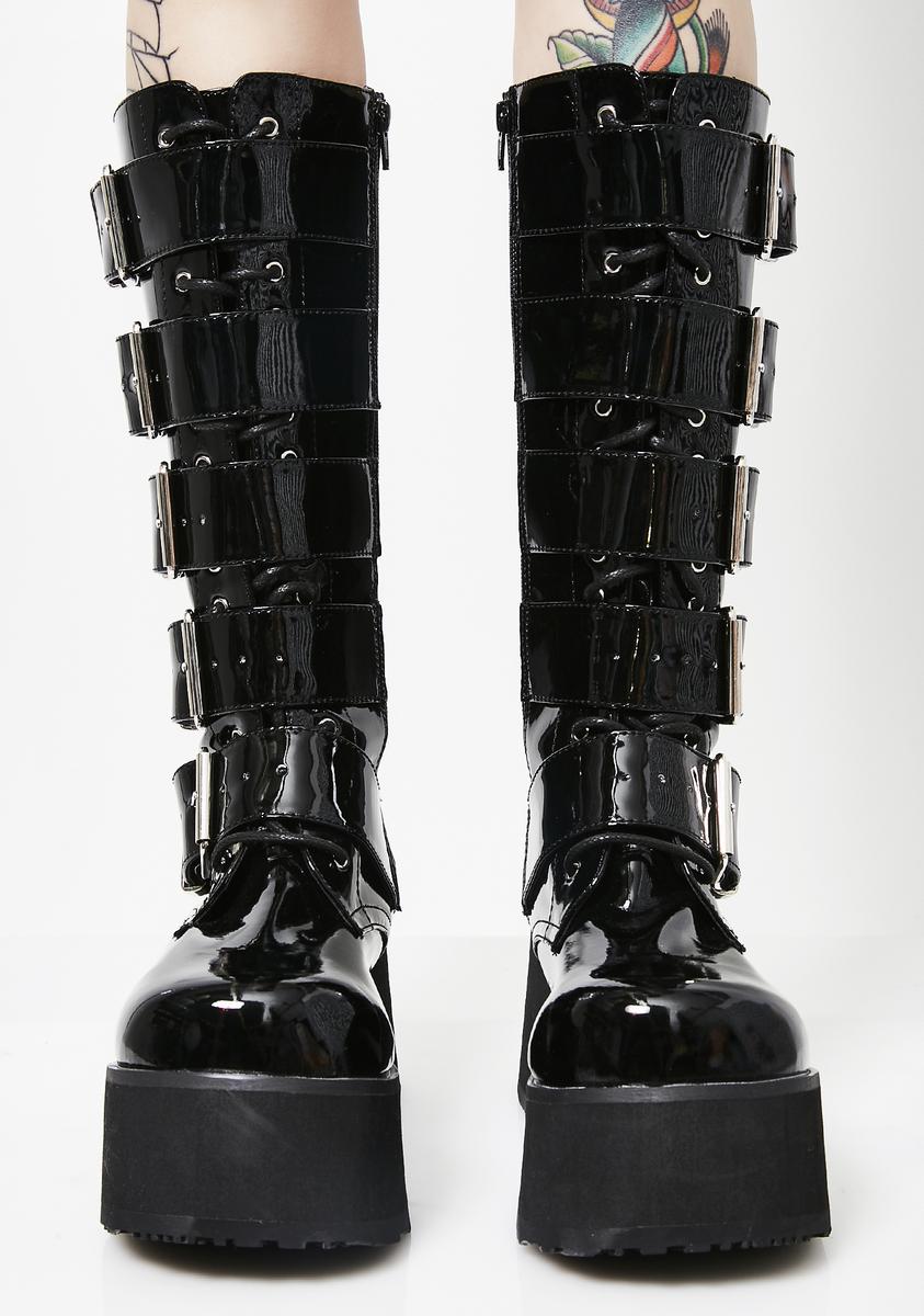 Trashville-518 Unisex Platform Knee High Boots - Image 3