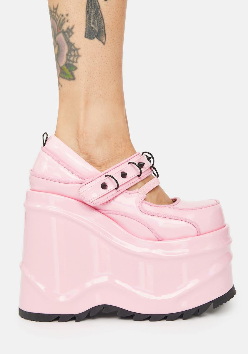 WAVE-48 Platform Wedge Mary Janes - Image 2
