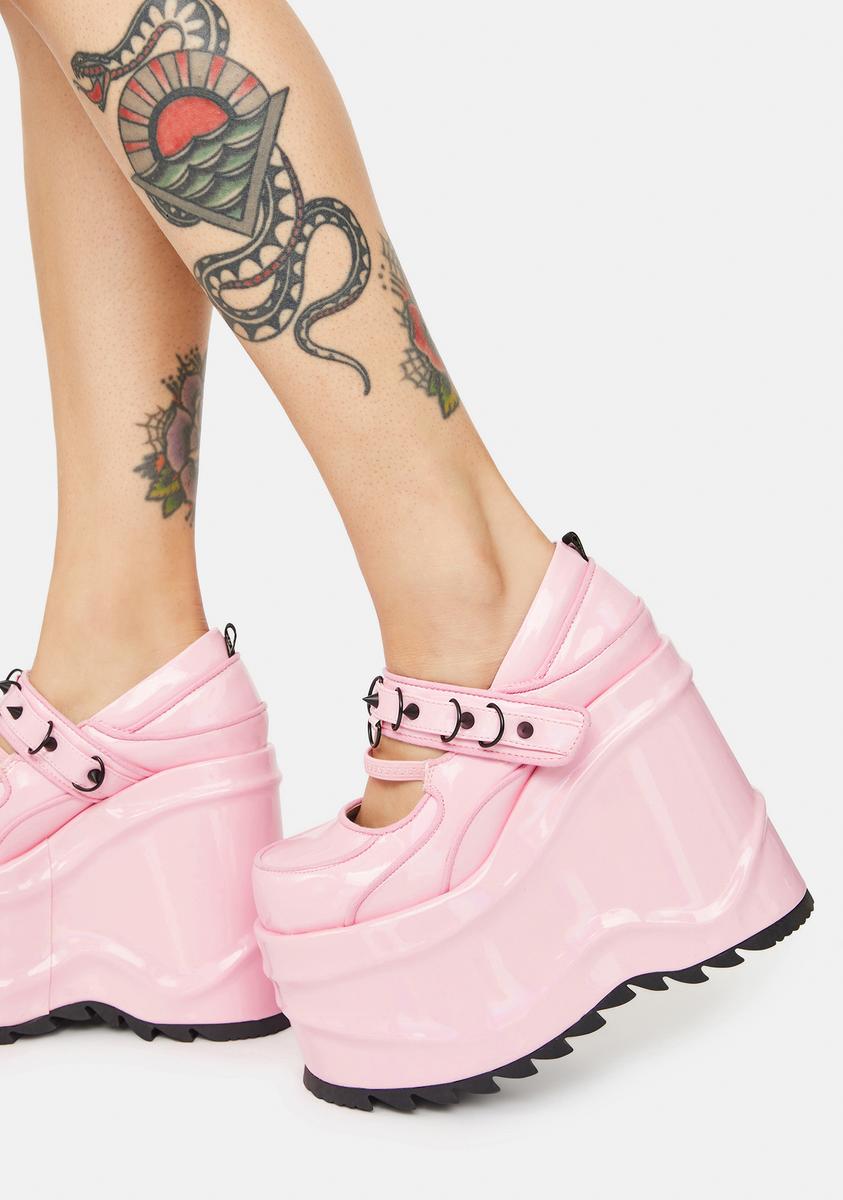 WAVE-48 Platform Wedge Mary Janes - Image 3