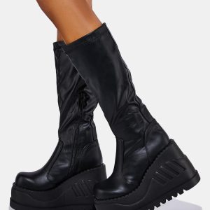 Stomp-200 Platform Knee High Boots