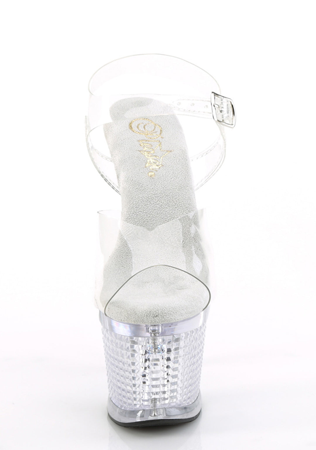 Flashdance-708 Platform Ankle Strap Light-Up Sandals-Clear - Image 3