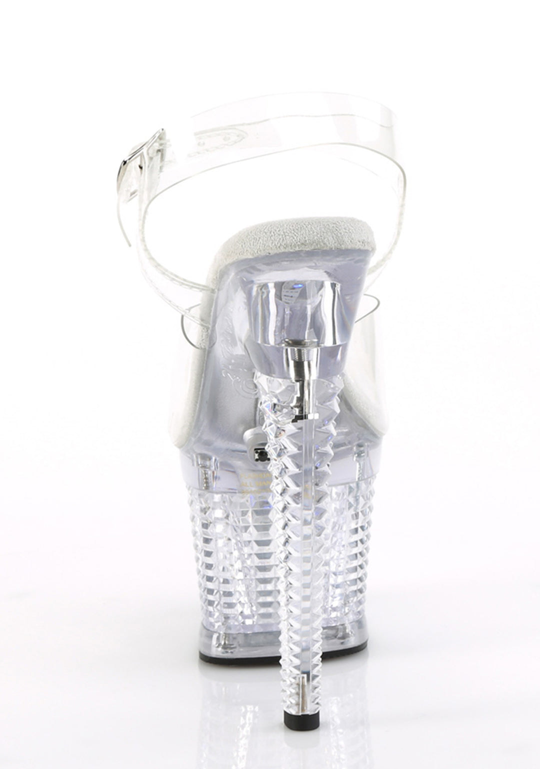 Flashdance-708 Platform Ankle Strap Light-Up Sandals-Clear - Image 4