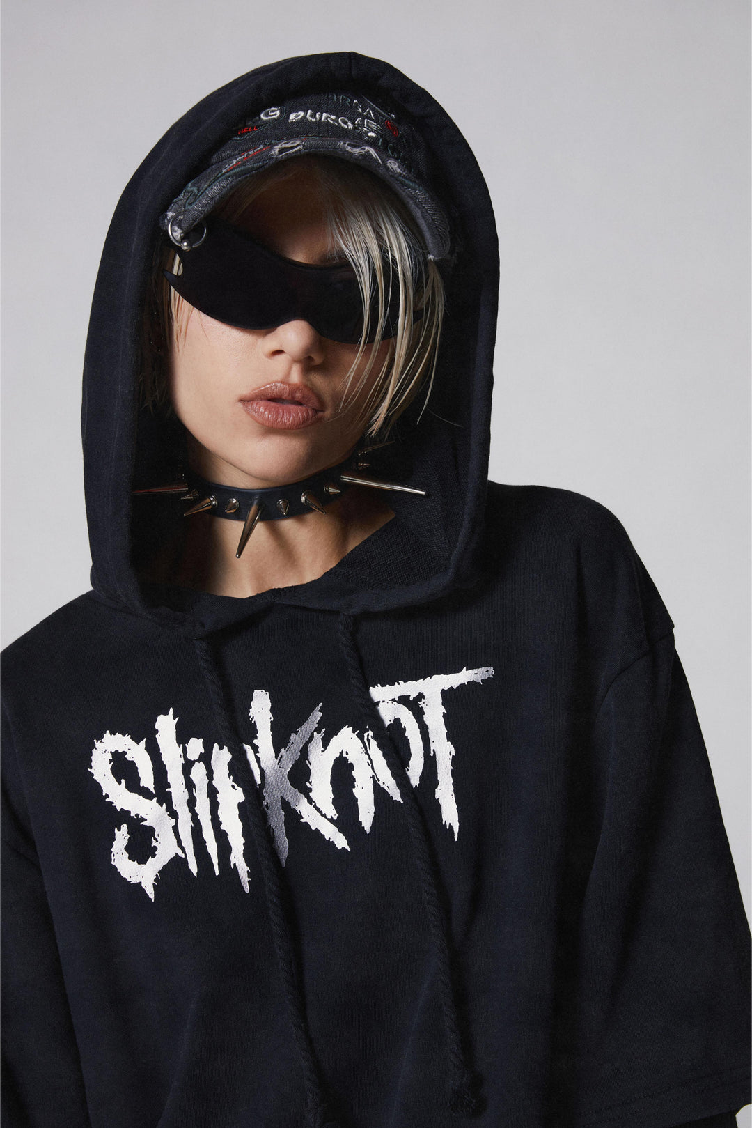 Dolls Kill x Slipknot Two Fer Hoodie - Black - Image 7