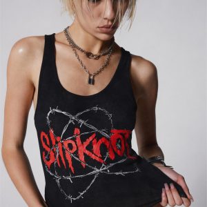 Dolls Kill x Slipknot Barbed Wire Tank Top - Black