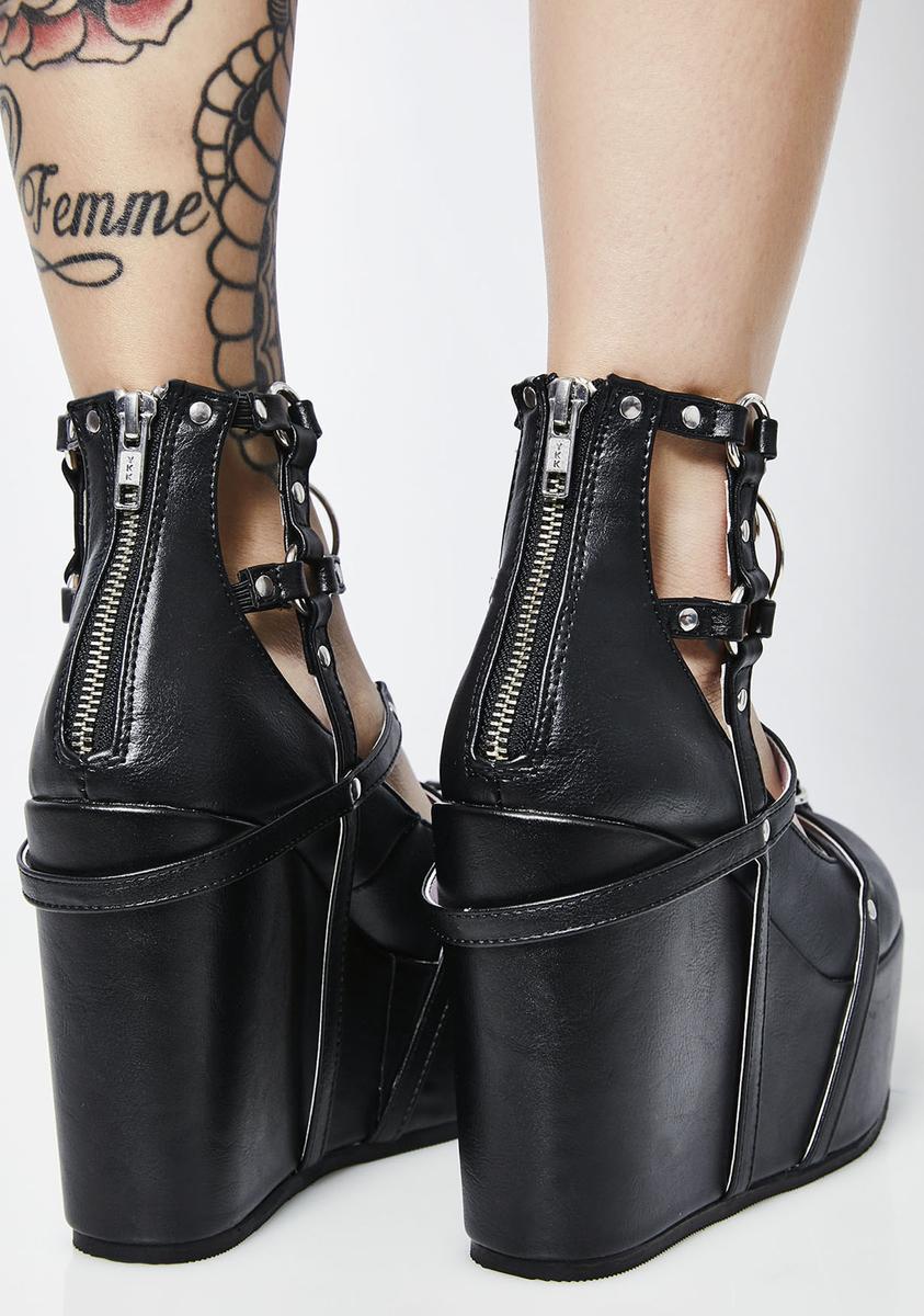 Poison-25-1 Platform Wedge Booties - Image 4