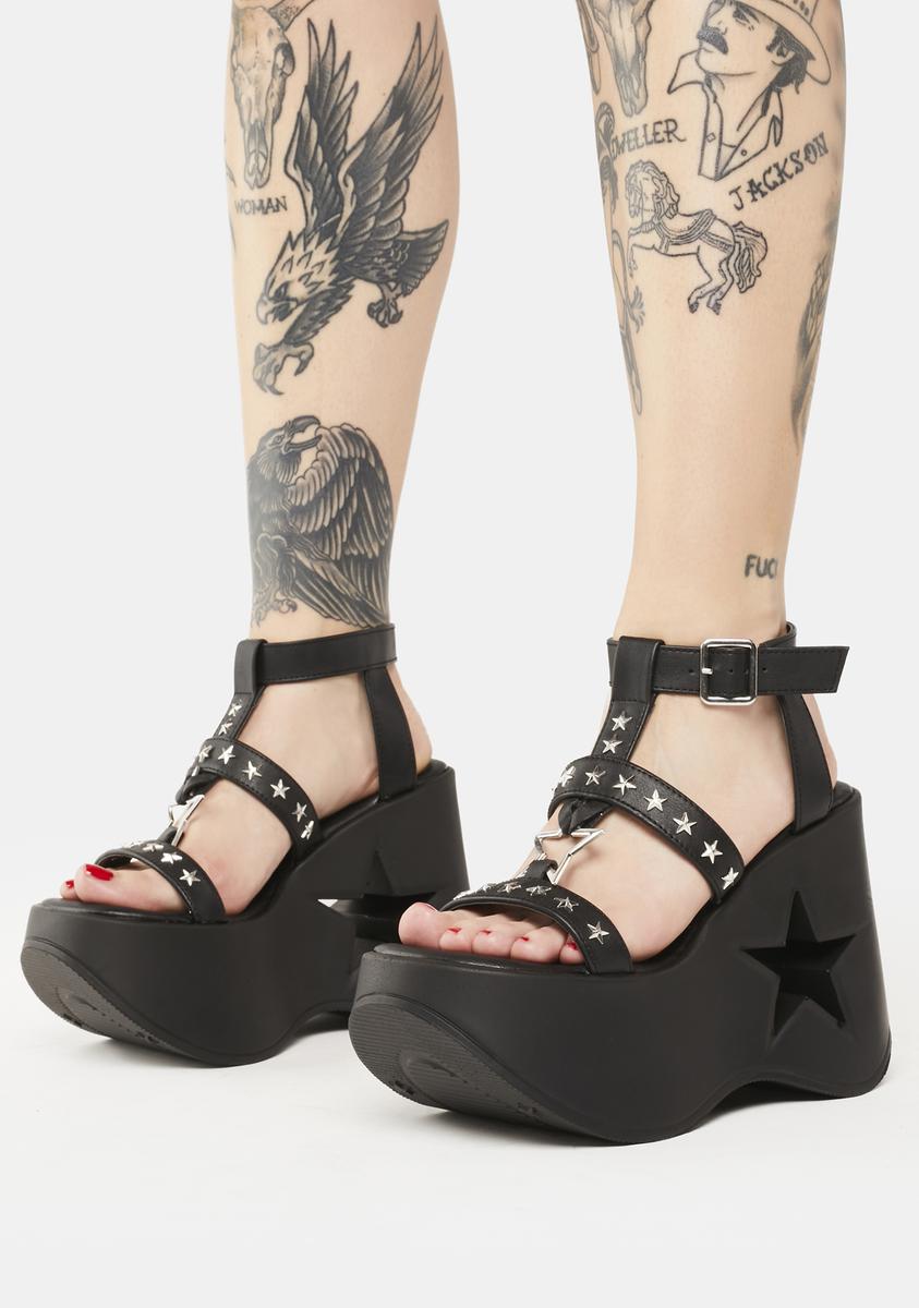 Dynamite-12 Platform Wedge Ankle Strap Sandal - Image 2