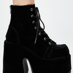 Camel-203 Platform Ankle Boots