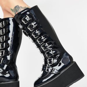 Damned-318 Platform Knee High Boots