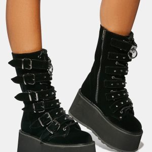 Damned-225 Platform Mid-Calf Boots