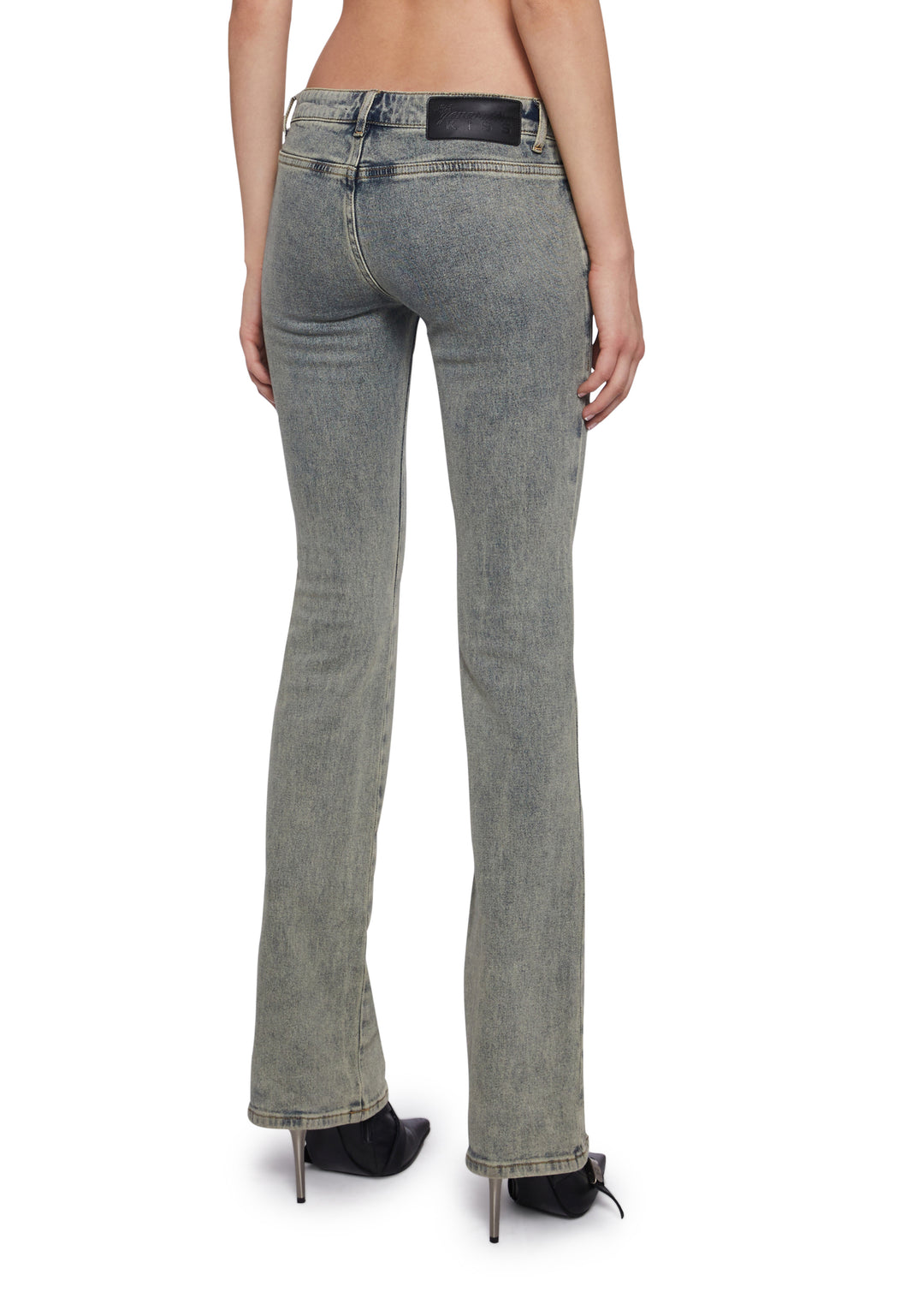 Generation Kiss Low Rise Washed Denim Straight Leg Jeans Y2K - Blue - Image 4