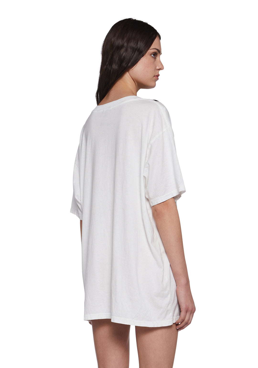 Womens Lingerie Graphic Oversized Tee Widow - White - Image 4
