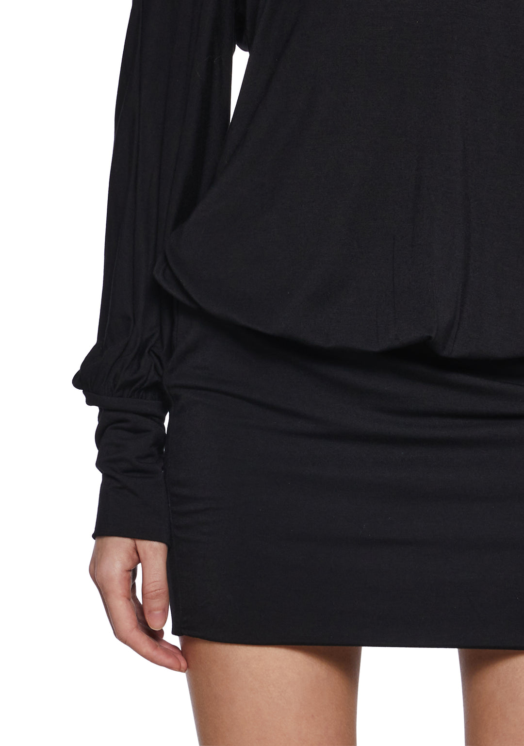 Womens Off The Shoulder Bubble Hem Dress Generation Kiss - Black - Image 5