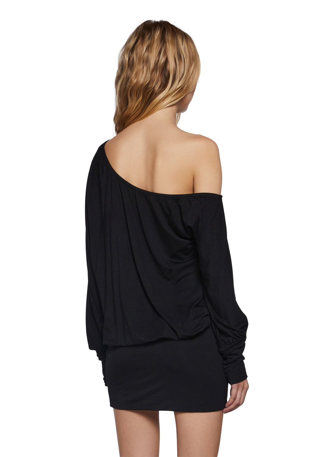 Womens Off The Shoulder Bubble Hem Dress Generation Kiss - Black - Image 4