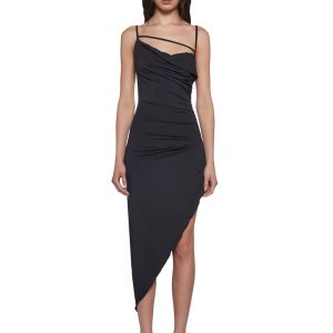 Womens Sexy Asymmetrical Dress Generation Kiss- Black