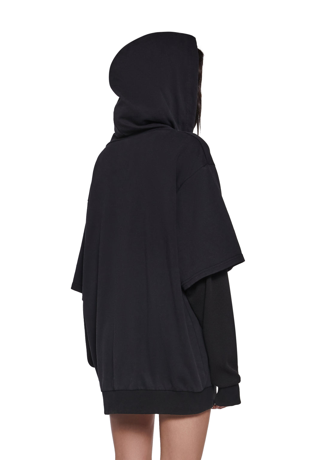 Dolls Kill x Slipknot Two Fer Hoodie - Black - Image 4