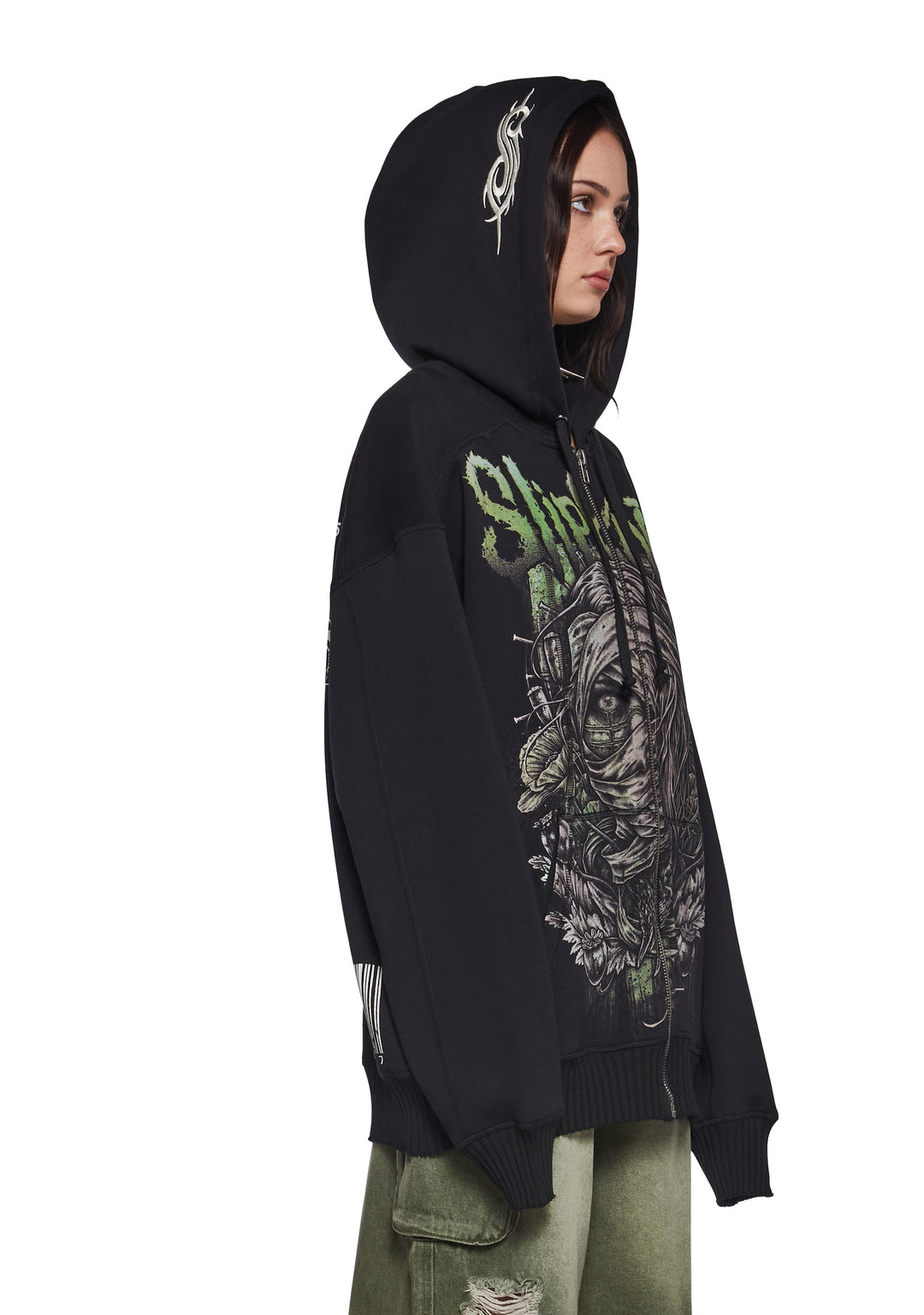 Dolls Kill x Slipknot Mummy Graphic Hoodie - Black - Image 3