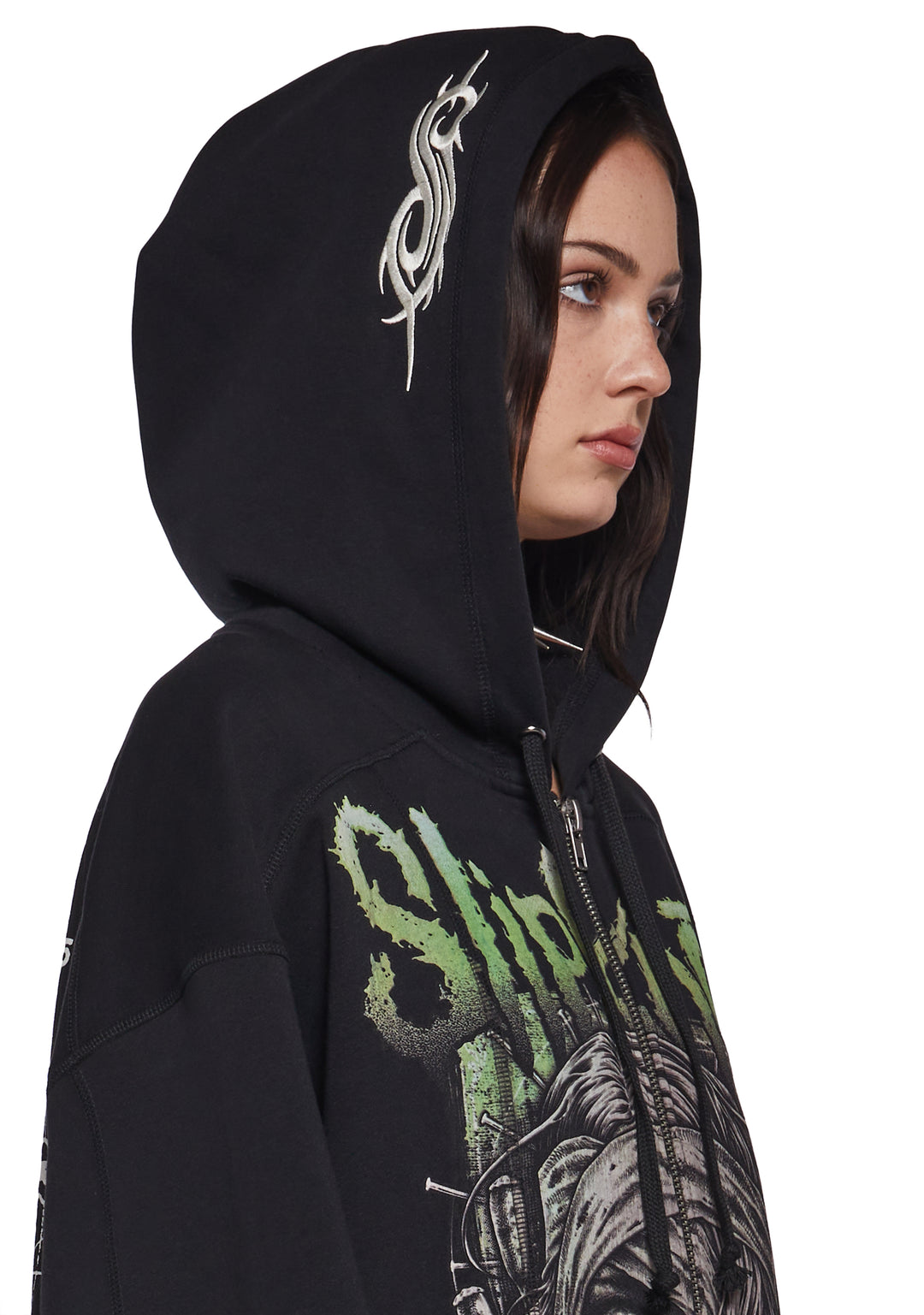 Dolls Kill x Slipknot Mummy Graphic Hoodie - Black - Image 6