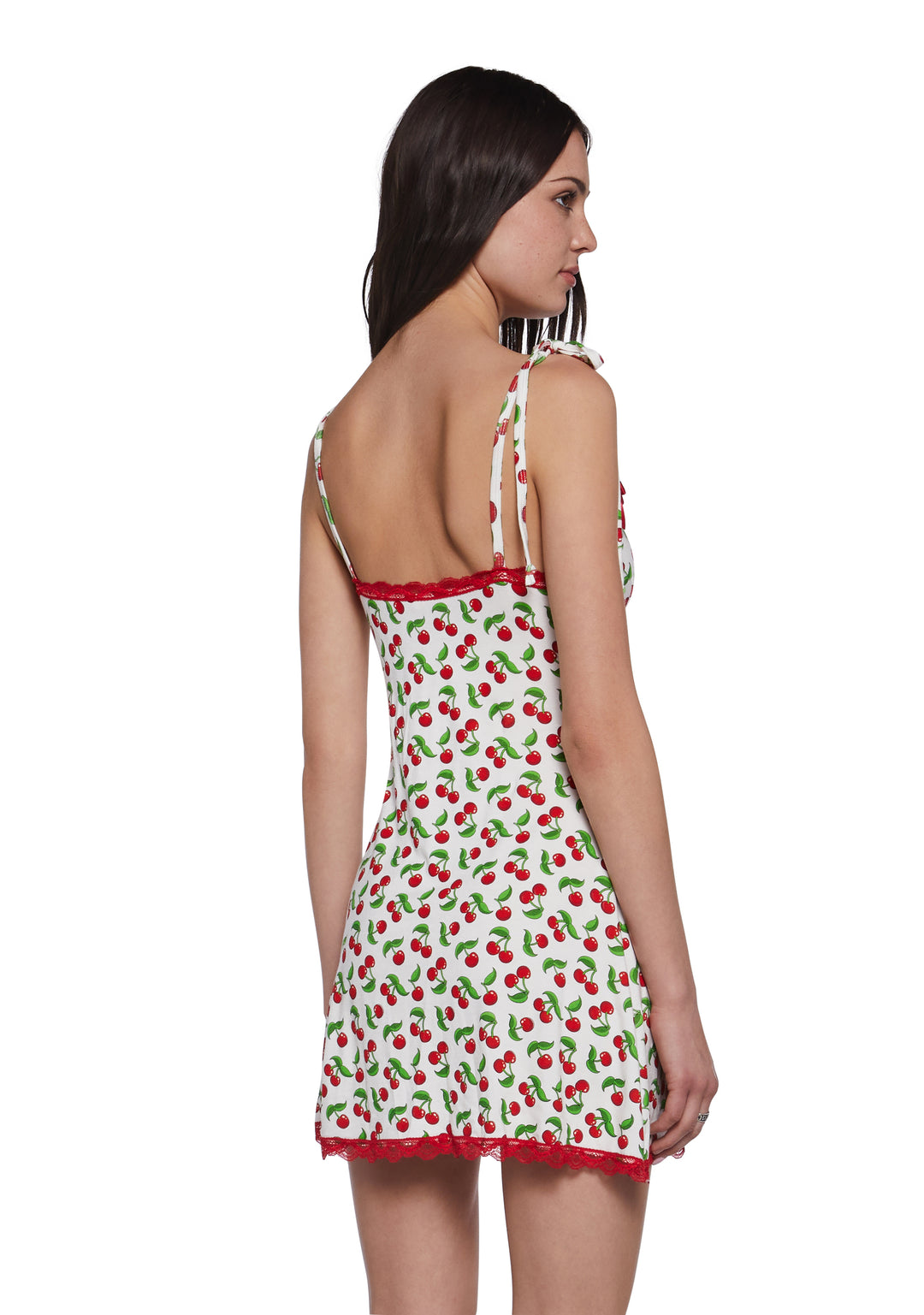 Womens Cherry Mini Cotton Dress Sugar Thrillz - Multi - Image 5