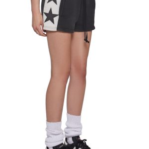 Womens Star Print Lounge Shorts Currrent Mood - Black