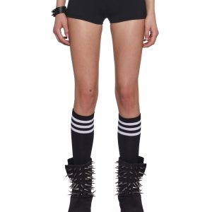 Womens Studded Booty Shorts Widow - Black