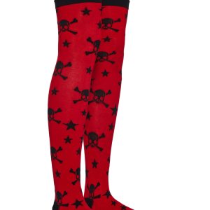 Skull Crossbones Stars Knee High Socks Pack