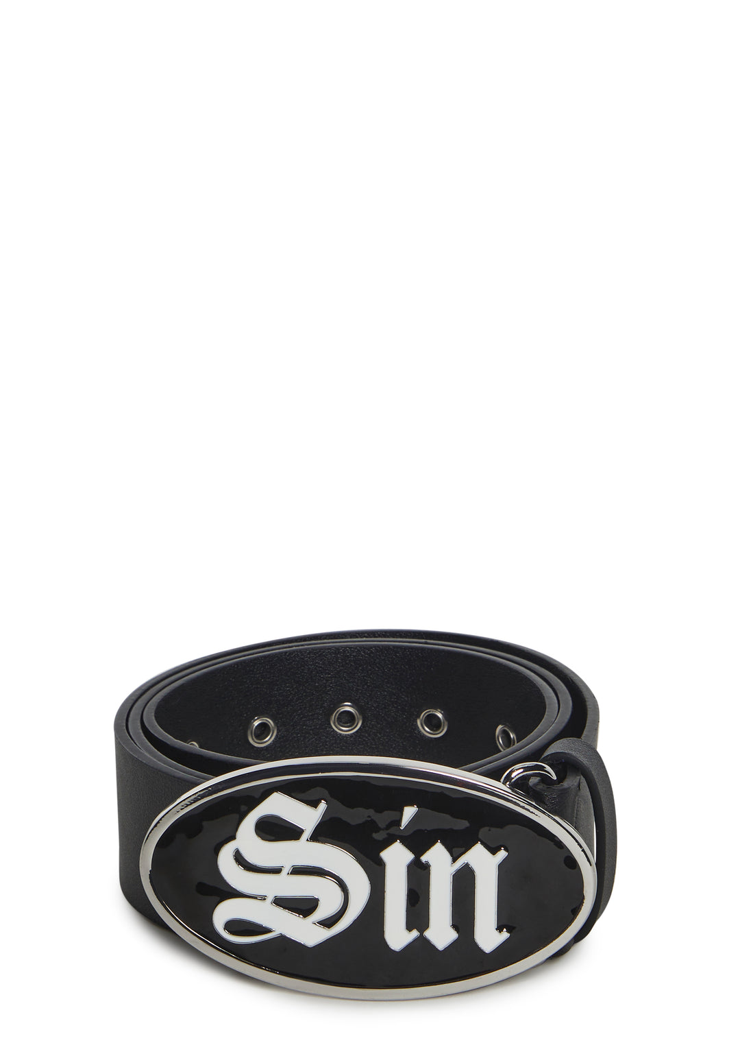 Sin Enamel Buckle Belt Generation Kiss - Black - Image 5