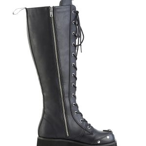 Blaze-202 Platform LED Light-Up Knee High Boots