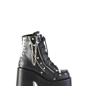 Camel-208 Platform Ankle Boots