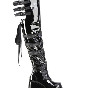 Camel-305 Platfform Thigh High Boots