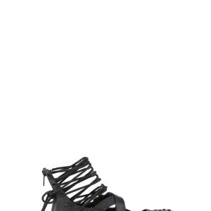 Demonia Daisy-11 Ballet Flats With Heart Studs -Black