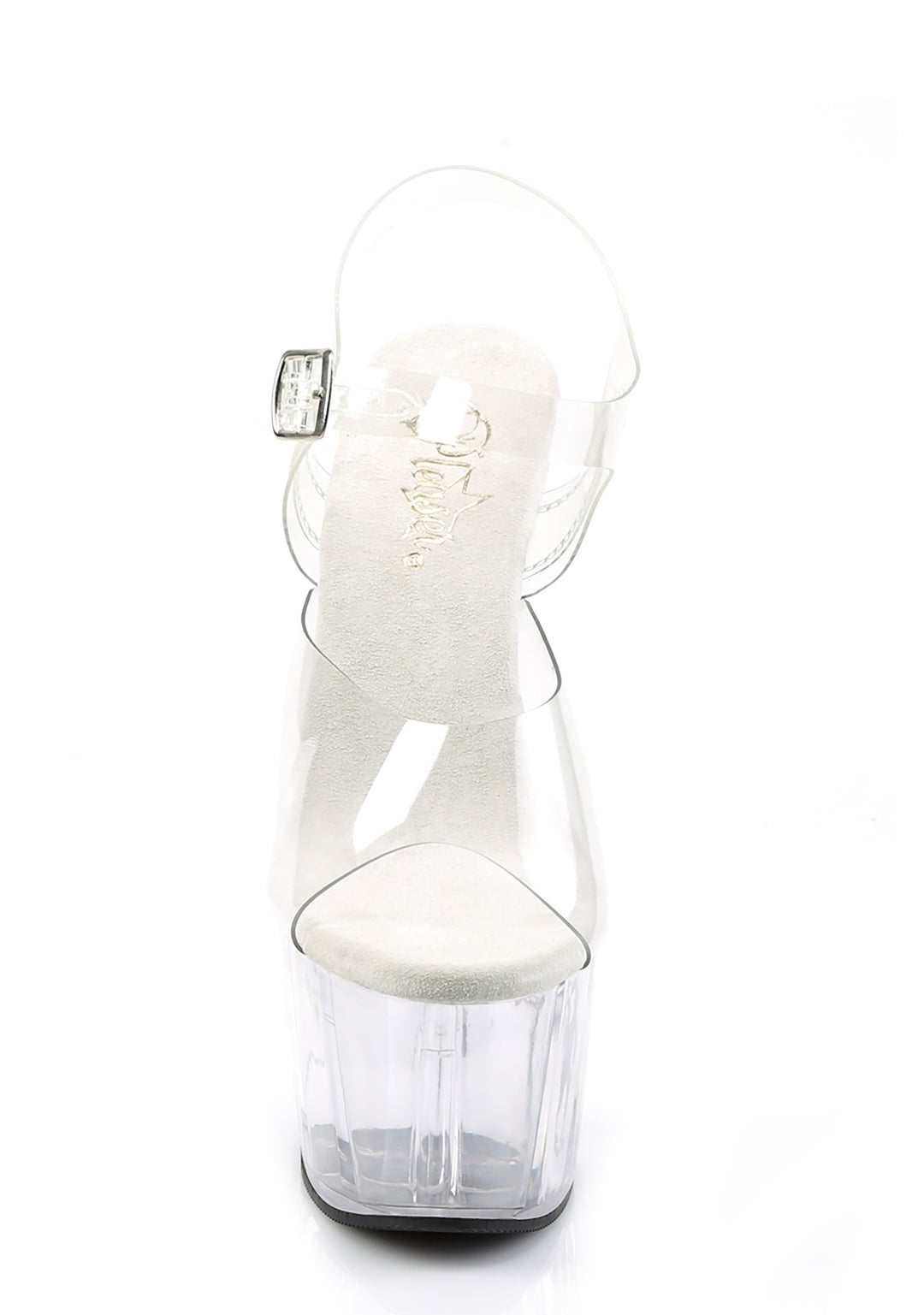 Adore-708 Platform Ankle Strap Sandals-Clear - Image 2