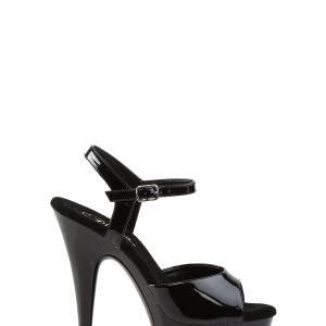 Delight-609 Platform Ankle Strap Sandals-Black