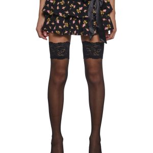 Betsey Johnson Floral Tiered Mini Skirt With Bow - Floral
