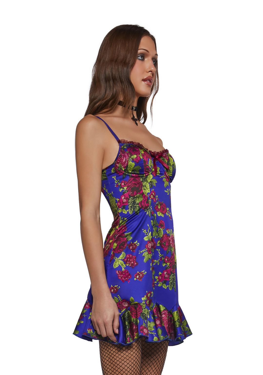 Betsey Johnson Floral Satin Slip Dress - Multi - Image 3
