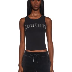 Juicy Couture OG Big Bling Couture Tank Top - Black