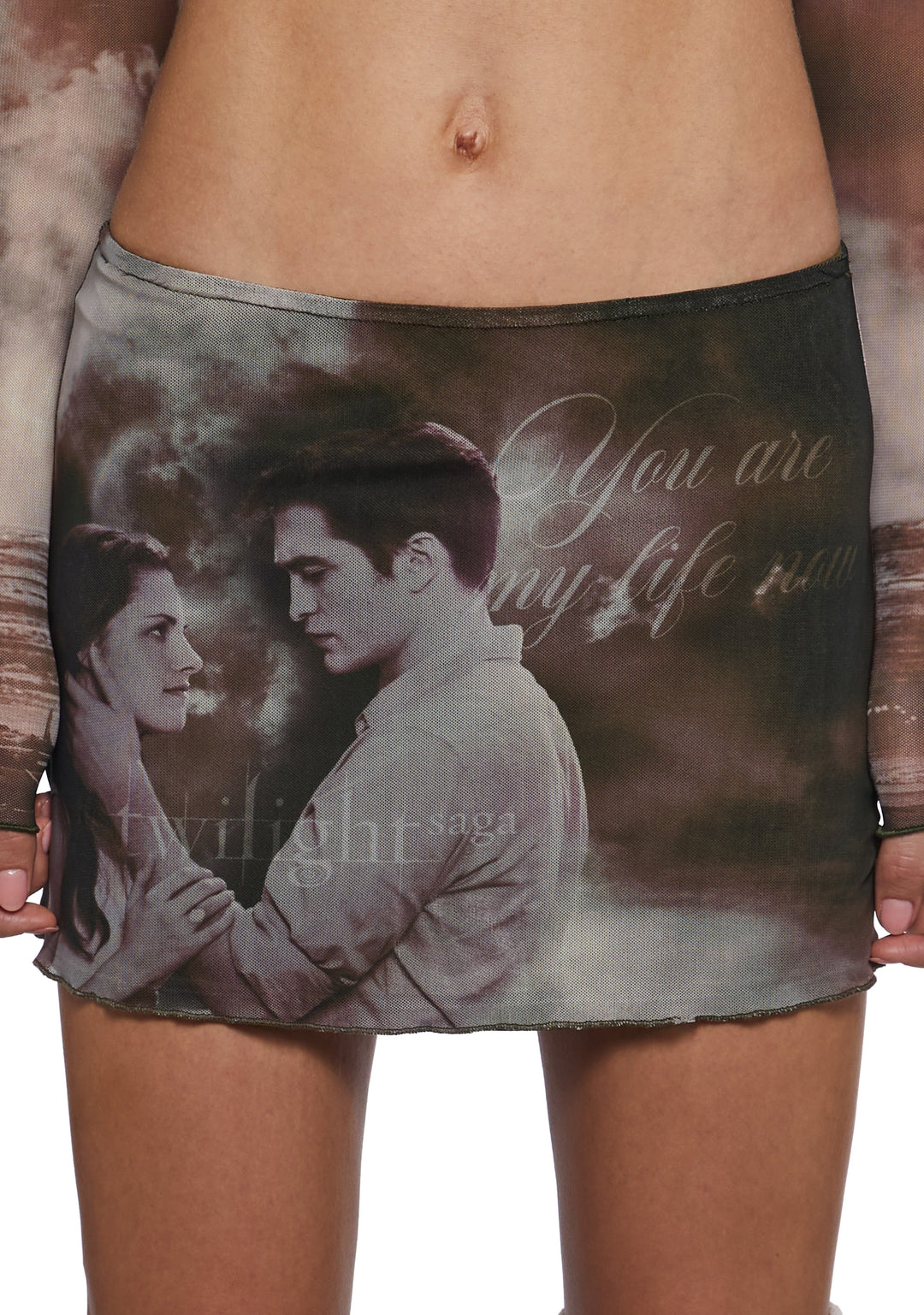 Dolls Kill x Twilight Bella Edward Mesh Mini Skirt - Multi - Image 5