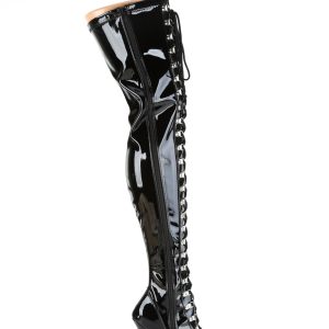 Seduce-3024 Thigh High Boots-Black