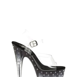 Stardust-708 Platform Ankle Strap Sandals-Smoke