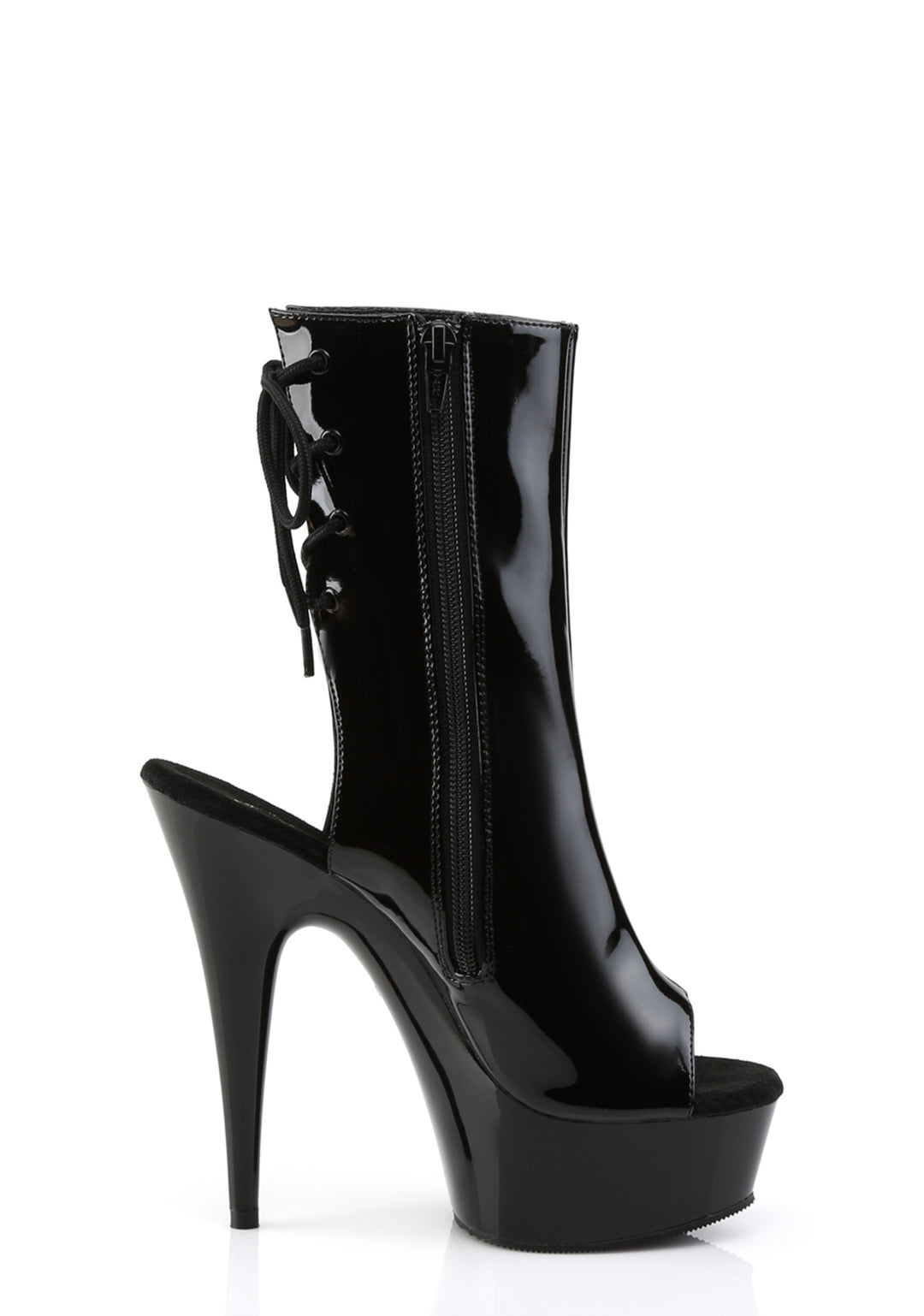 Delight-1018 Platform Ankle Boots-Black