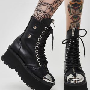 Demonia Gravedigger Combat Boots