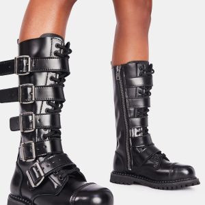 Demonia Riot Buckle Boots