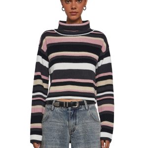 Striped Acrylic Turtleneck Sweater Delia's - Stripe