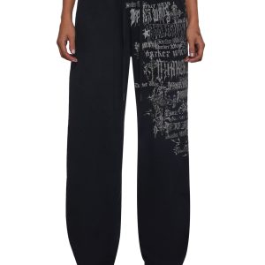 Darker Wavs Ego Wide Leg Sweatpants With Graphics