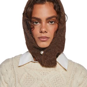 Chunky Knit Hood Current Mood - Brown