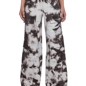 Womens Tie Dye Wide Leg Pants Current Mood - Multi