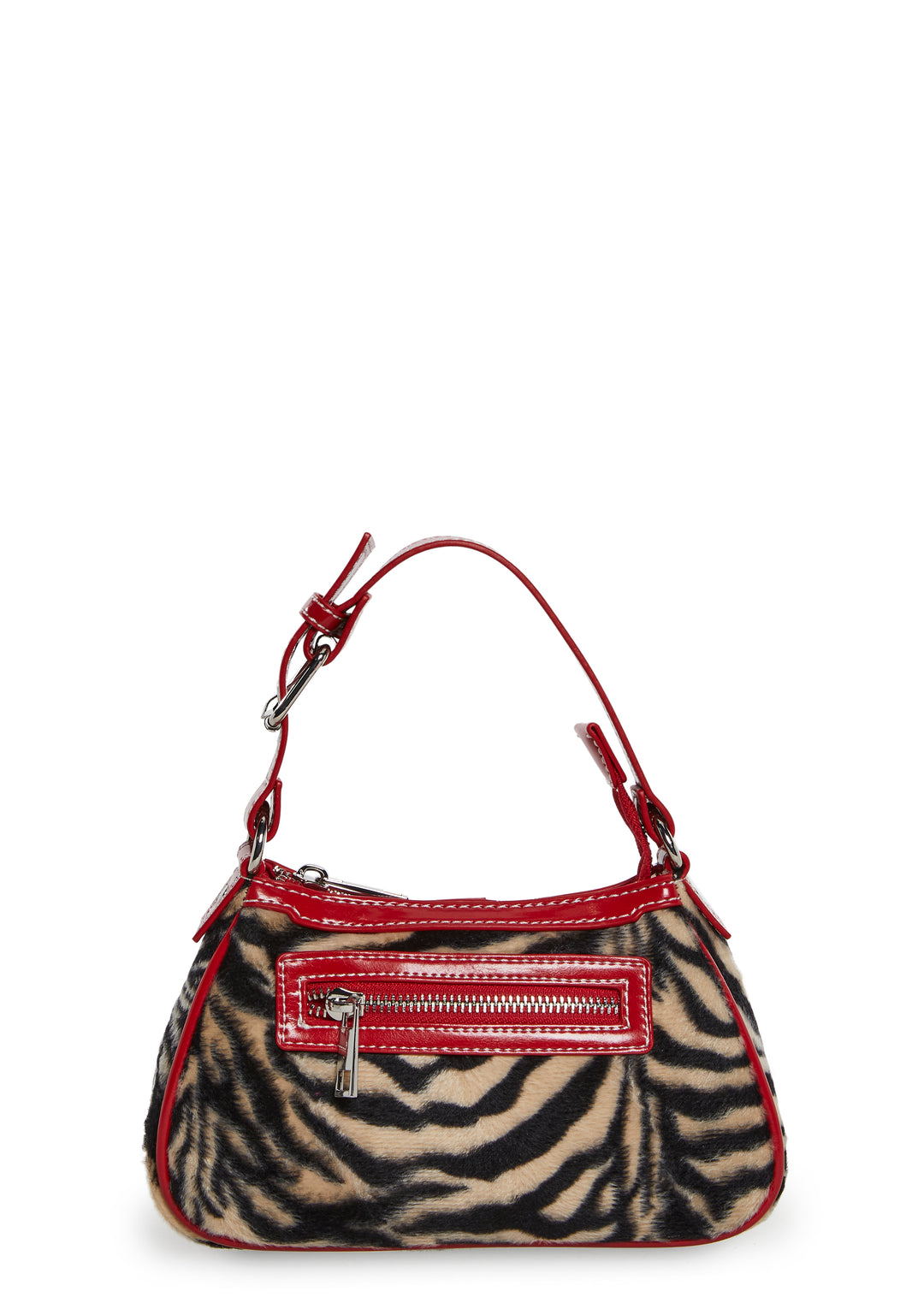 Zebra Print Baguette Shoulder Bag Current Mood - Multi