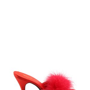 Amour-03 Marabou Slippter-Red PU
